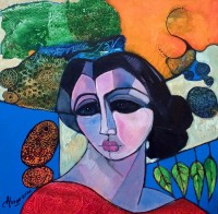 Abrar Ahmed, 18 x 18 Inch, Oil on Canvas, Figurative Painting, AC-AA-623